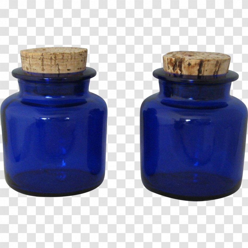 Glass Bottle Cobalt Blue Table-glass - Stopper Transparent PNG