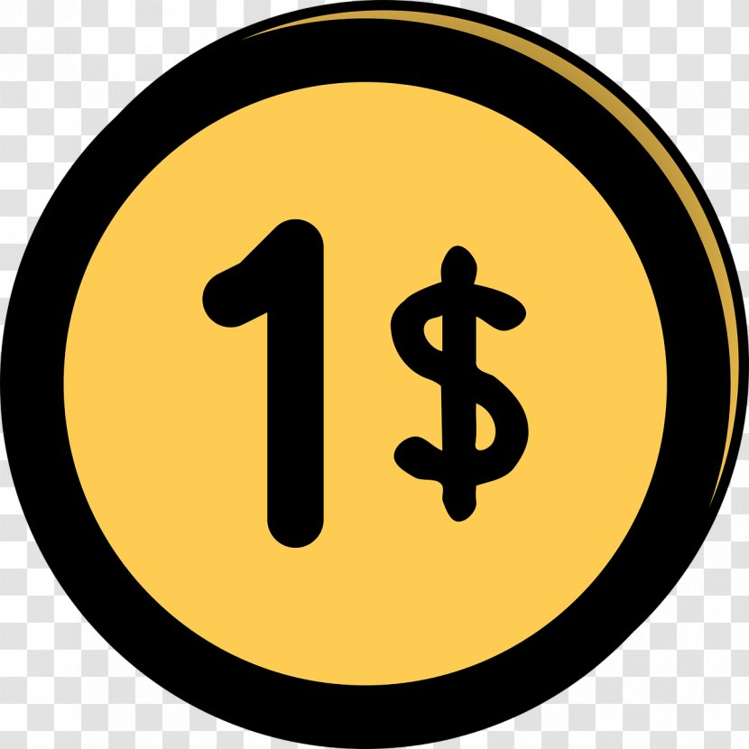 Clip Art Dollar Coin United States One-dollar Bill Sign - Symbol Transparent PNG