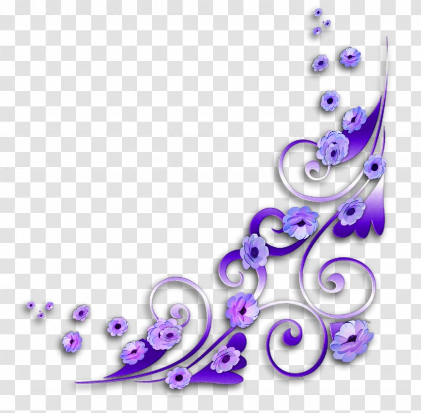 Violet Lilac Ornament Color - Digital Image - Swirls Transparent PNG