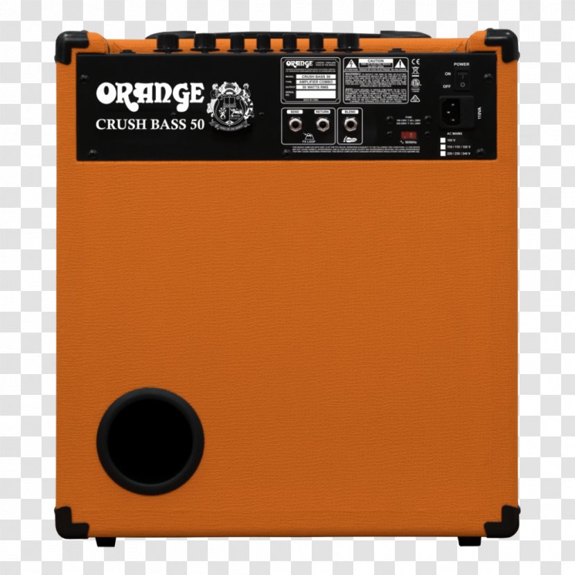 Guitar Amplifier Orange Crush Bass 50 - Frame Transparent PNG