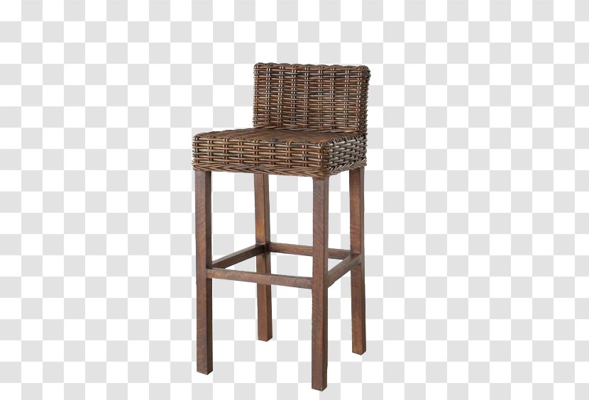 Table Bar Stool Wicker Chair Rattan - Furniture Transparent PNG