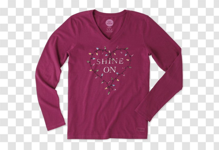 Long-sleeved T-shirt Sweater Bluza - Neck - Shine Light Transparent PNG