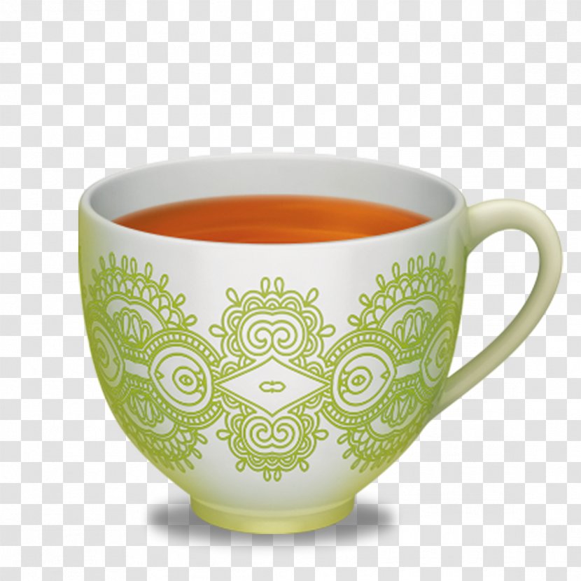 Green Tea Matcha Sencha Coffee Cup - Serveware Transparent PNG
