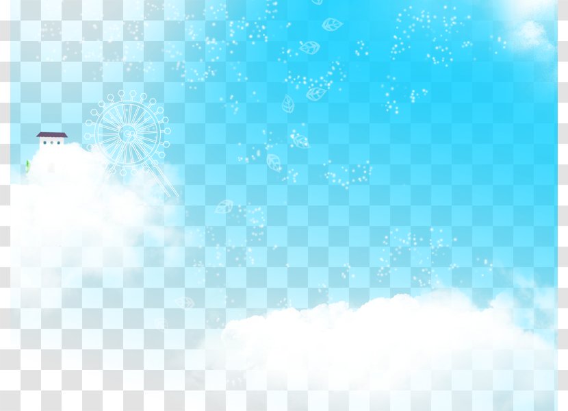 Air Travel Cumulus Sky Computer Wallpaper - Sunlight - Cute Cartoon Background Transparent PNG