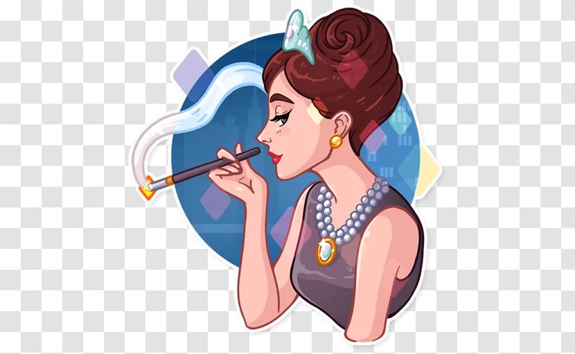 Audrey Hepburn Sticker Clip Art Telegram Illustration - Watercolor Transparent PNG