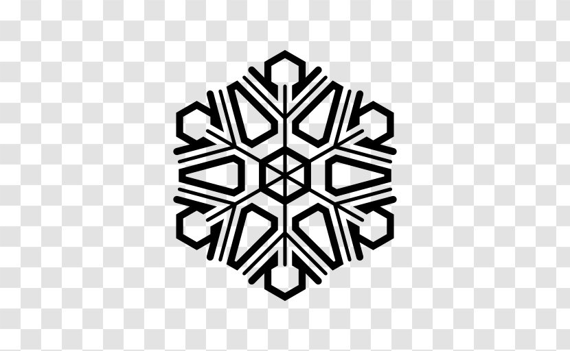 Snowflake Winter Pattern - Black Transparent PNG