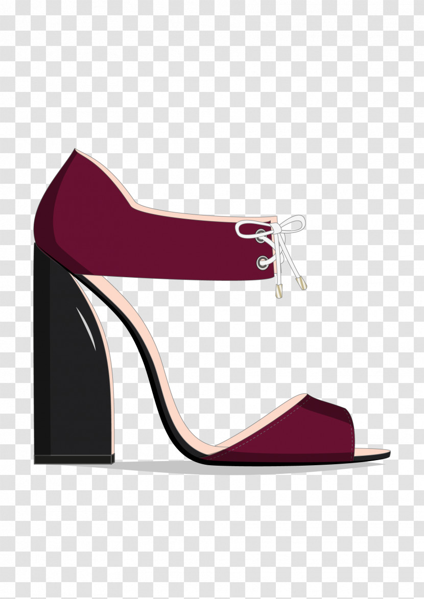 Footwear High Heels Purple Shoe Pink Transparent PNG