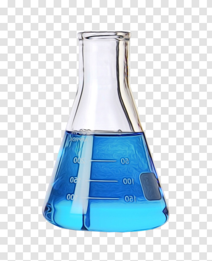 Laboratory Flask Beaker Aqua Blue Laboratory Equipment Transparent PNG