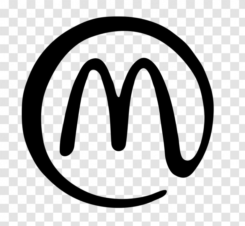 McDonald's Sign Logo Shape Clip Art - Black And White Transparent PNG
