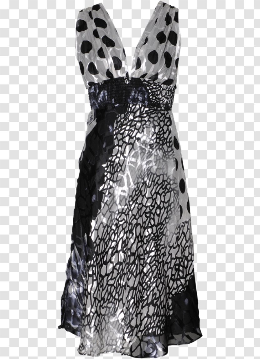 Cocktail Dress Neck Black M - Silk Print Transparent PNG