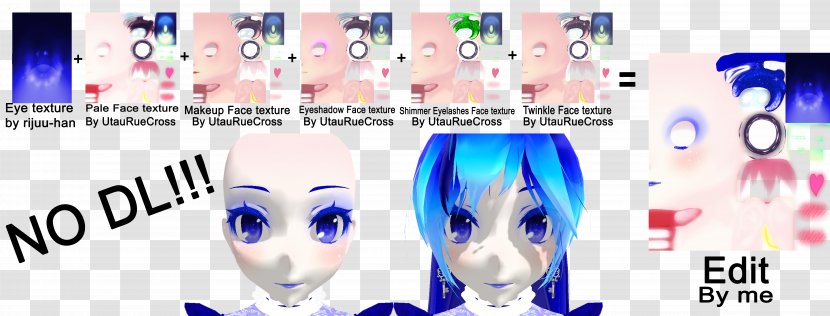 Eye Shadow MikuMikuDance Color Face - Silhouette Transparent PNG