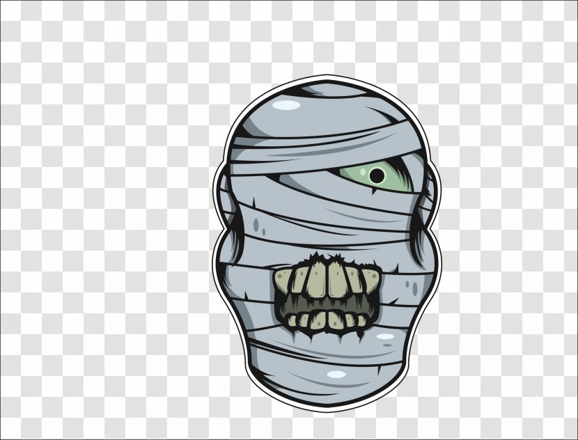 Cartoon Halloween Illustration - Lacrosse Protective Gear - Horror Avatar Transparent PNG