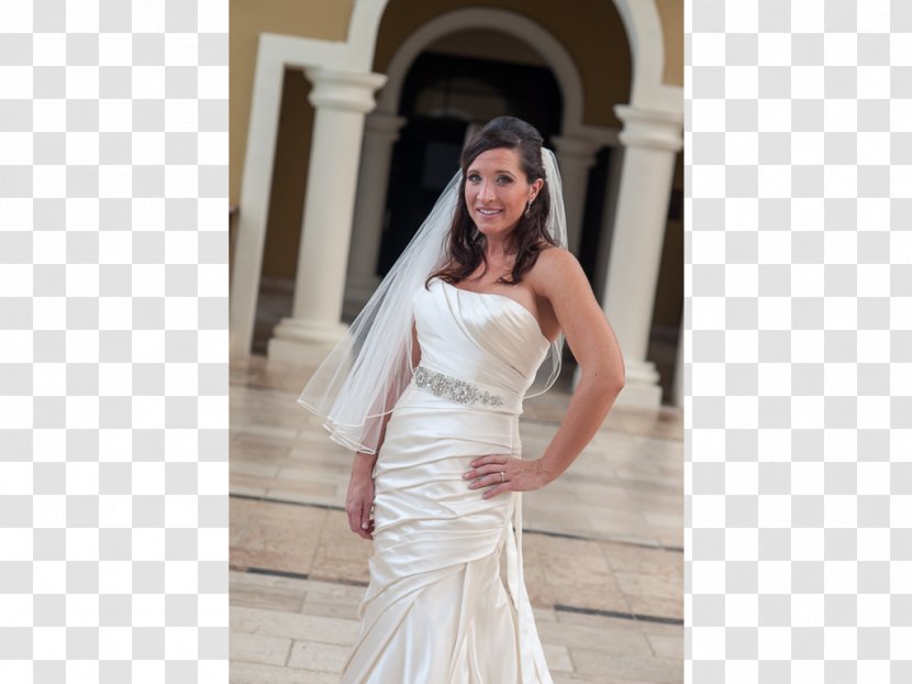 Wedding Dress Shoulder Cocktail Satin - Silhouette Transparent PNG