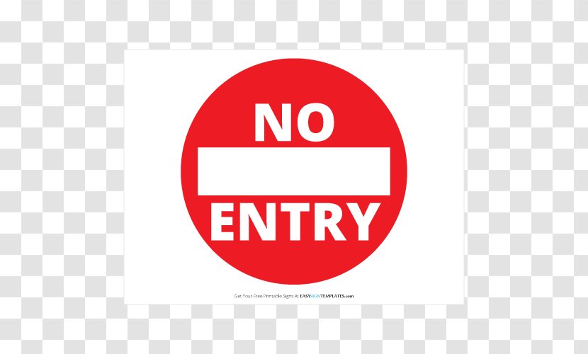 Logo Sign Sticker Brand Font - Signage - No Entry Transparent PNG