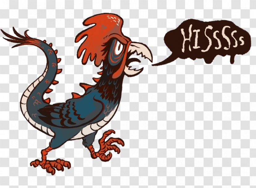Rooster Cockatrice Chicken Legendary Creature Basilisk - Drawing Transparent PNG