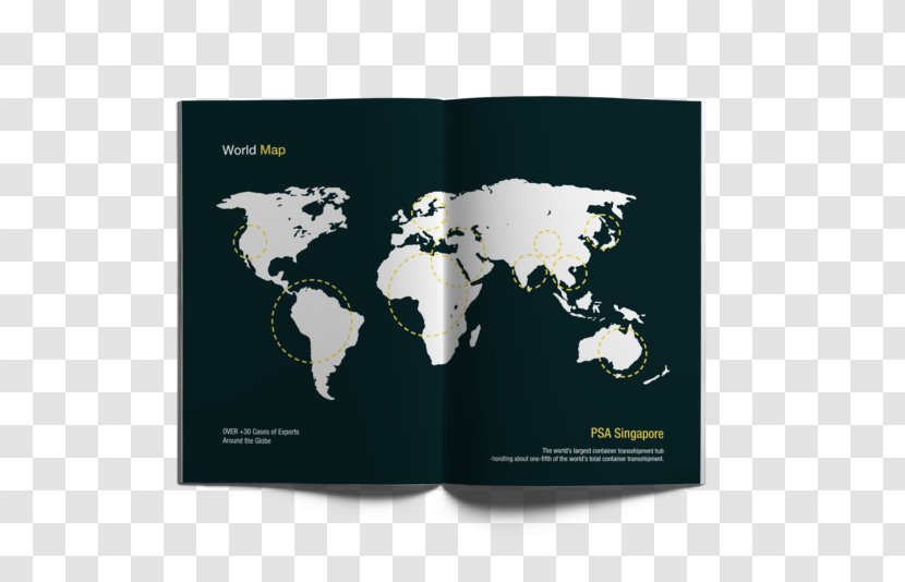 World Map Globe - Vector - One Page Brochure Transparent PNG