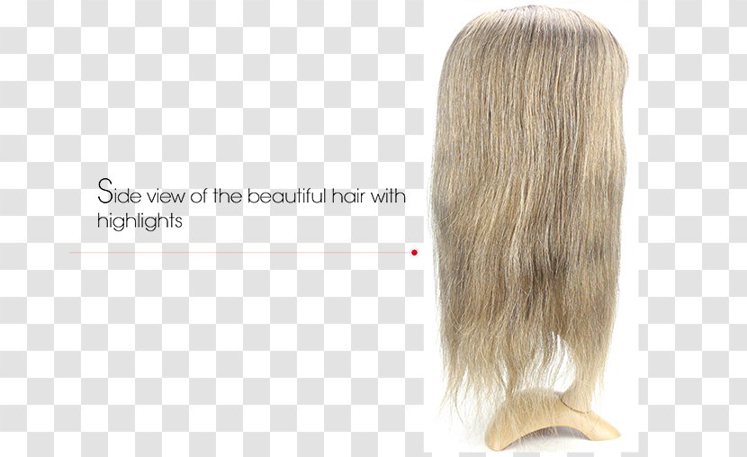 Blond Hair Coloring Long Wig Transparent PNG