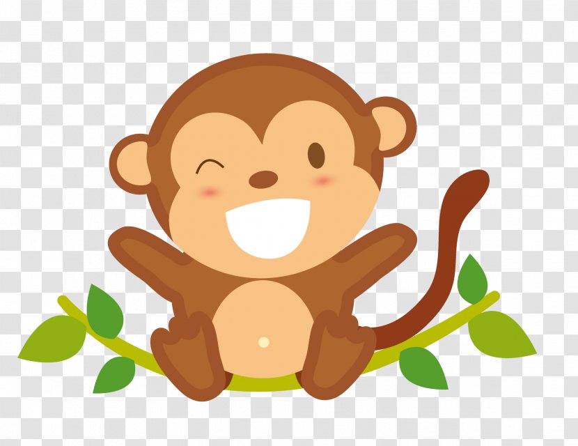 Clip Art Drawing Image Monkey - Mammal Transparent PNG