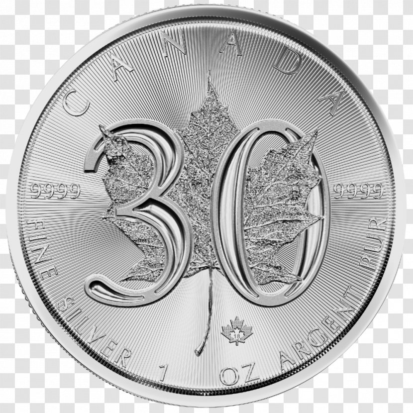 Canadian Silver Maple Leaf Canada Bullion Coin Transparent PNG
