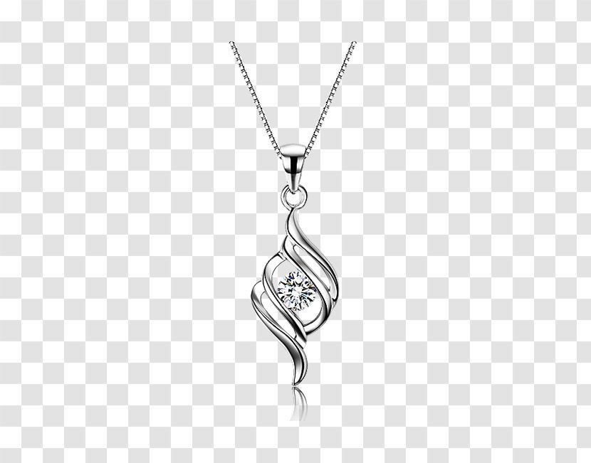 Locket Sterling Silver - Necklace - Fashion Diamond Pendant Transparent PNG