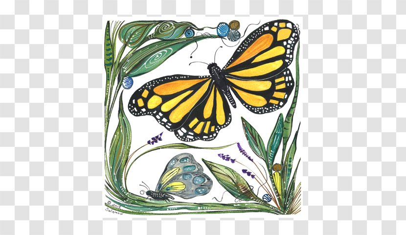 Monarch Butterfly Textile Pieridae Brush-footed Butterflies - Invertebrate - Fabric Transparent PNG