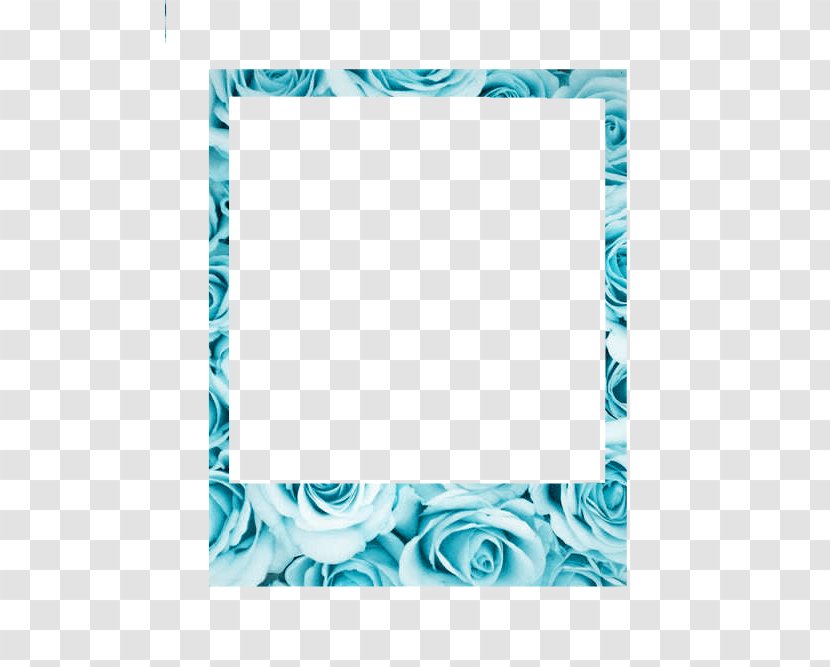 Picture Frames Instant Camera Polaroid Corporation - Sticker - Template Vector Blue Transparent PNG