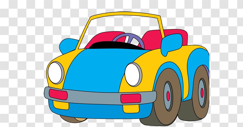 Model Car Clip Art: Transportation Toy Art - Yellow - Blue Clipart Transparent PNG