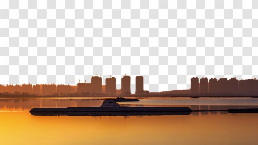 Jinyang Lake Taiyuan Building Wallpaper - Gratis - Shanxi At Dusk Two Transparent PNG