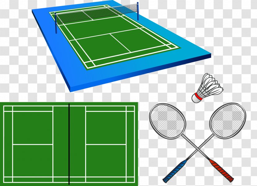 Badminton Tennis Centre Racket - Vector Transparent PNG