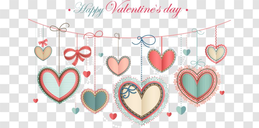 Valentine's Day Greeting Card Heart Wish - Cartoon - Romantic Decor Transparent PNG