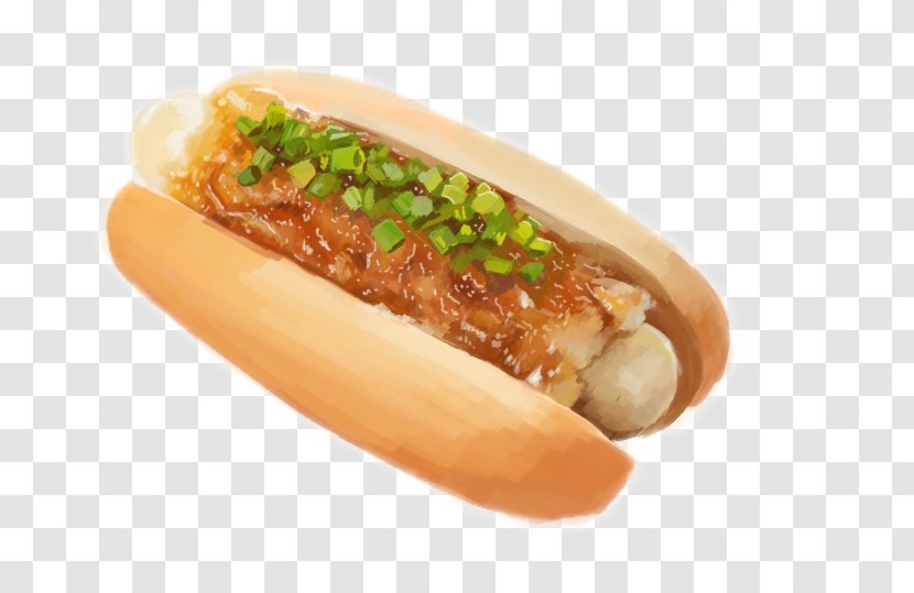 Hot Dog Sausage Sandwich Chili Bratwurst - Bread - Free Dogs Filled With Sauces Buckle Material Transparent PNG