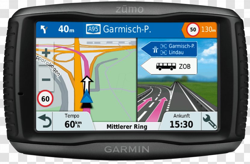 GPS Navigation Systems Europe Garmin Ltd. Zūmo 595 Automotive System - Ltd - Motorcycle Transparent PNG