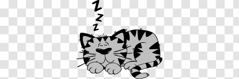 Cat Kitten Sleep Clip Art - Cartoon - Resting Cliparts Transparent PNG