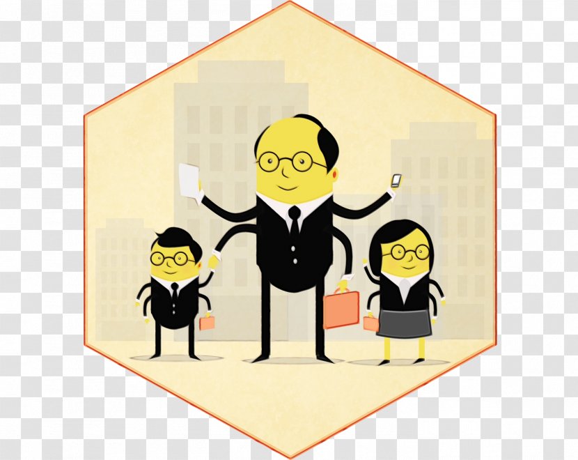 Cartoon Yellow Interaction Room Gesture Transparent PNG