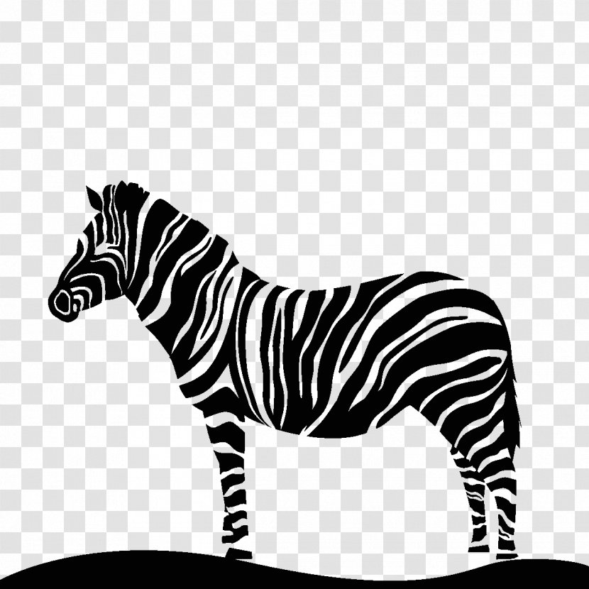 Zebra Horse Sticker Silhouette Animal - Advertising Transparent PNG