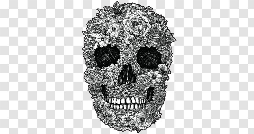 Calavera Skull Flower - Poster Transparent PNG