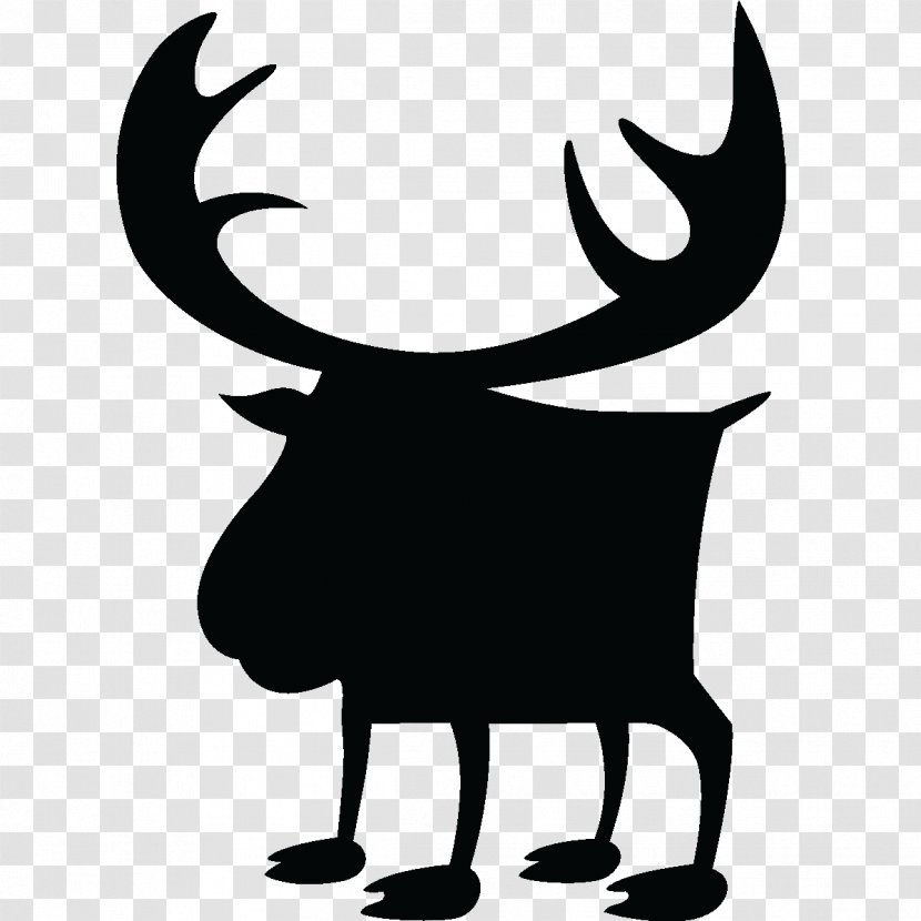 Reindeer Moose Antler Clip Art - Silhouette Transparent PNG