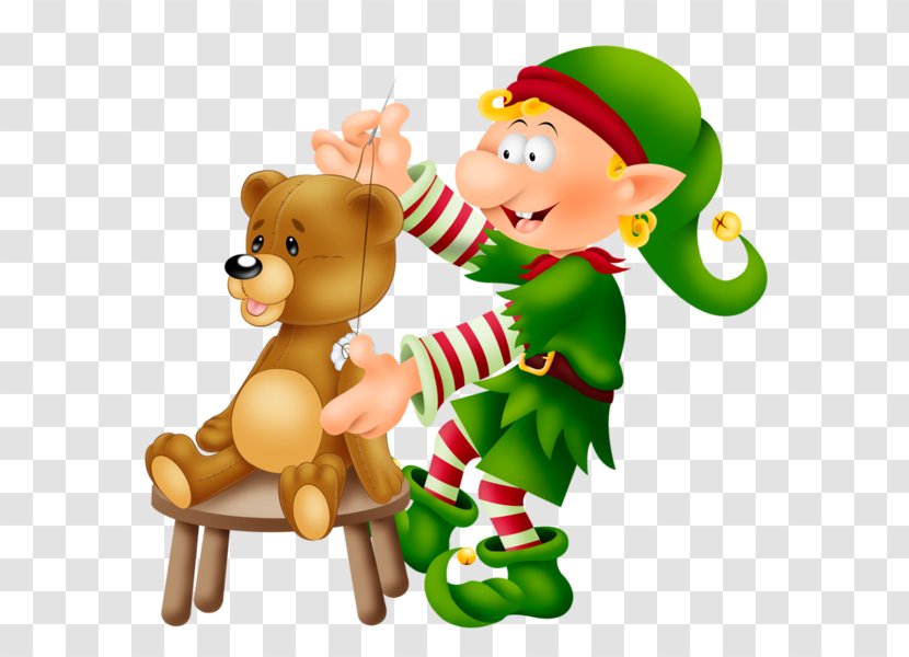 Pxe8re Noxebl Ded Moroz Santa Claus Christmas Clip Art - Vertebrate - Bear Cartoon Darn Elf In Green Transparent PNG