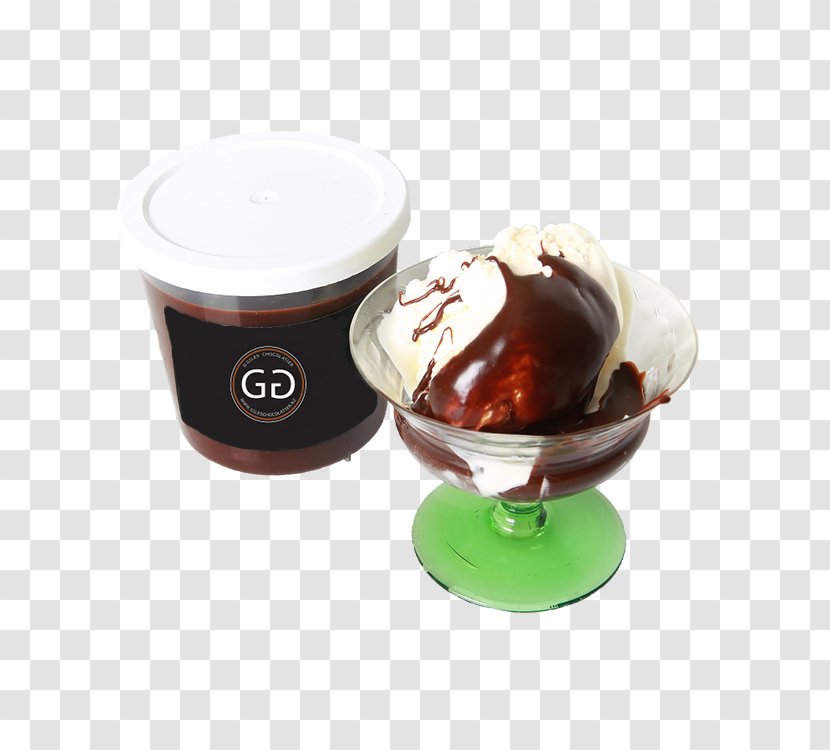 Ice Cream Chocolate Chocolatier Dessert - Sauce Transparent PNG