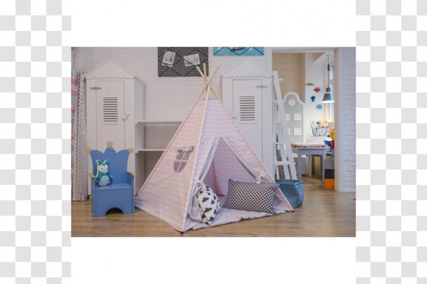 Tipi Tent Blue Textile White - Floor Transparent PNG