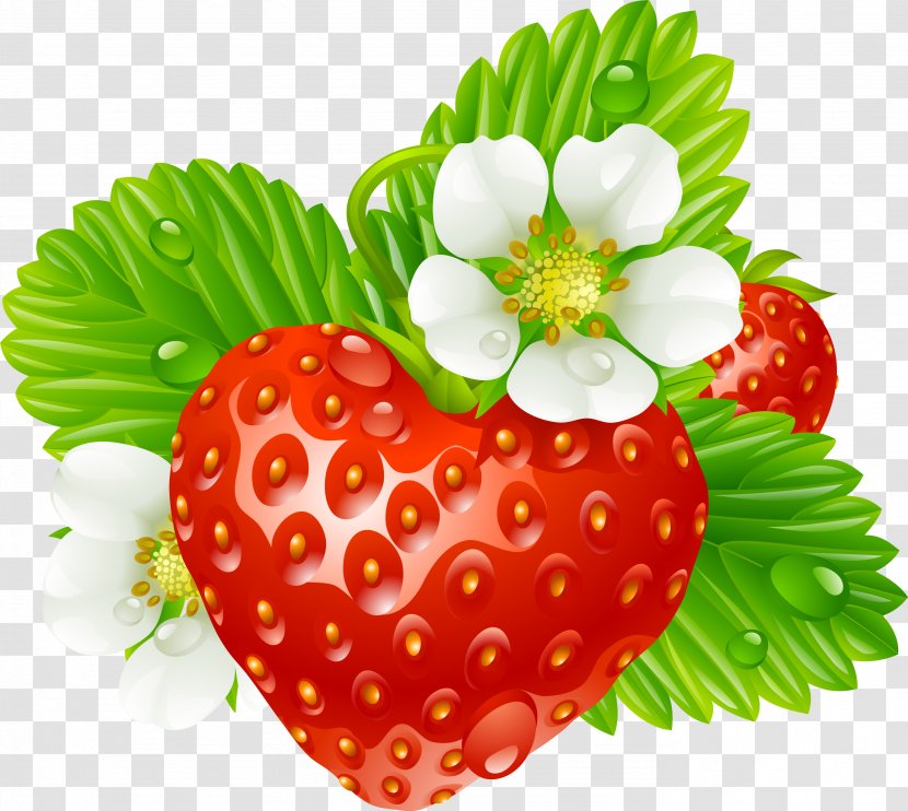 Strawberry Tea Clip Art - Fruit - Watercolor Berries Transparent PNG