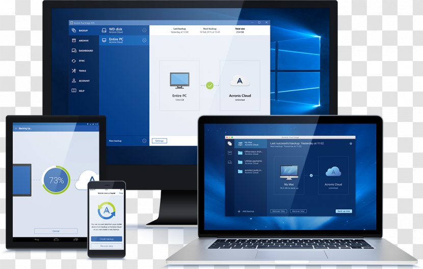 Acronis True Image Backup Computer Software - Android Transparent PNG