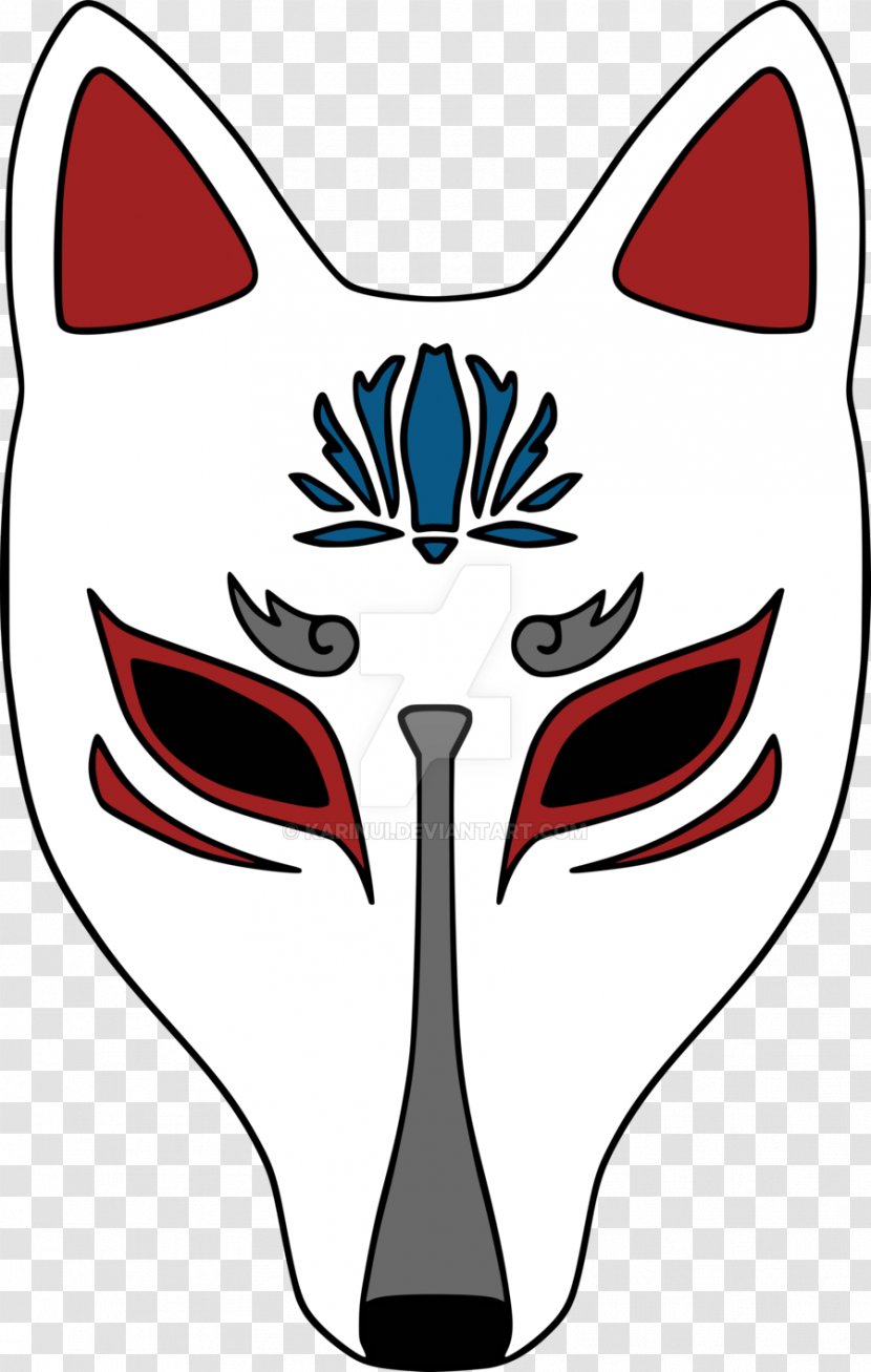 Kitsune Mask Drawing Logo - Face - Anonymous Transparent PNG