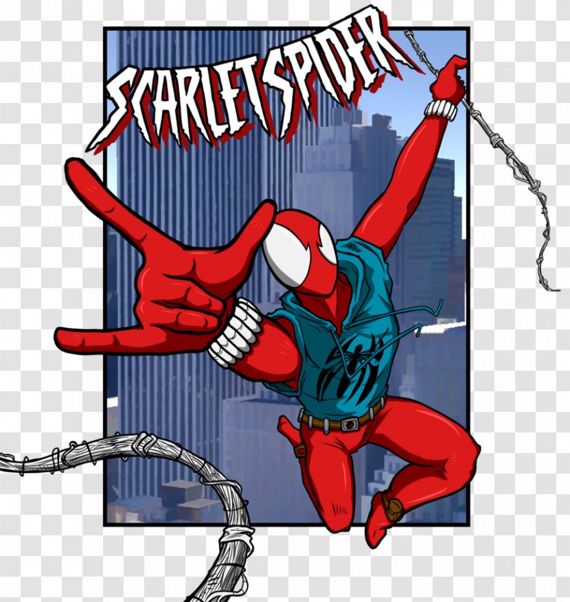 Illustration Superhero Clip Art Scarlet Spider - Fiction - Bestest Transparent PNG