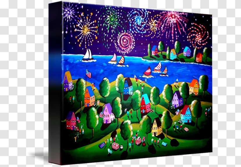 Folk Art Independence Day Fireworks Post Cards - Firecracker - Paper Firework Transparent PNG