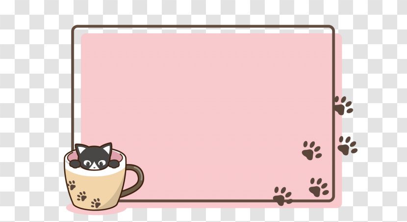 Cat Illustration Illustrator Coffee Mug - Rectangle - Cartoon Transparent PNG