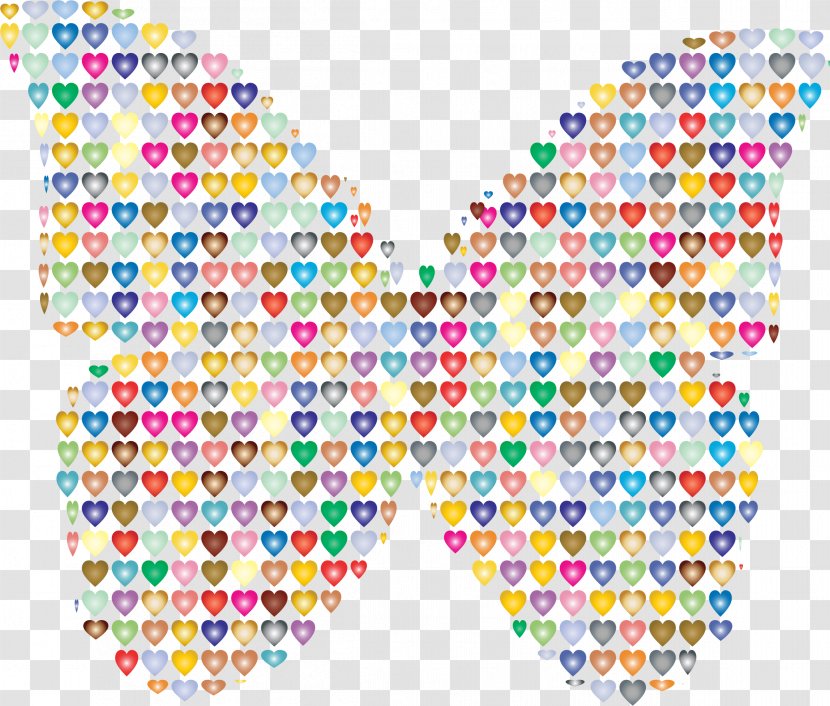 Butterfly Heart Color Drawing Clip Art - Wings Transparent PNG