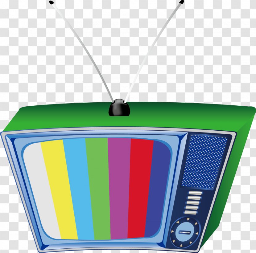 Color Television - Rectangle - The TV Set Is Beautifully Restored And Patterned Transparent PNG