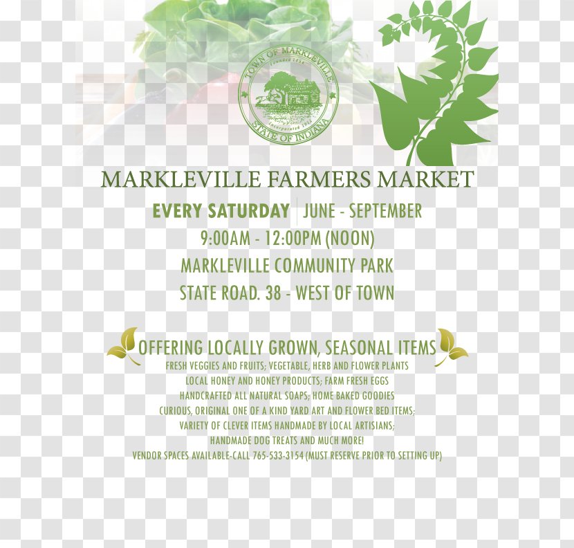 Markleville Farmers' Market - Tree - Concert Flyer Transparent PNG