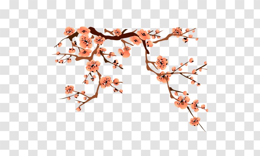 Plum Blossom Clip Art - Tree - Peach Transparent PNG